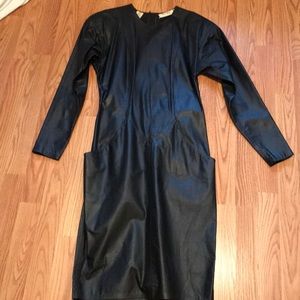 Real leather dress